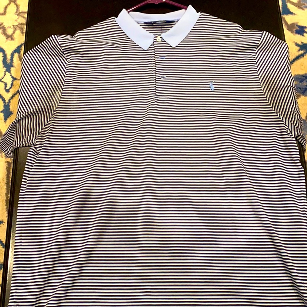 Ralph Lauren Polo Golf blue striped shirt